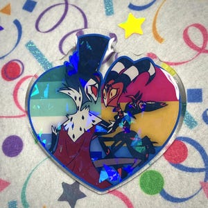 Stolitz Pin Hazbin Hotel & Helluva Boss Heart Acrylic Pins - Etsy Australia