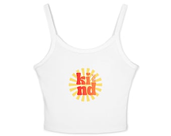 Top Kind Sunburst | Krótki top z ramiączkami typu spaghetti Positive Vibes