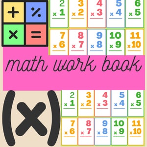 Cartões flash de apostila de matemática
