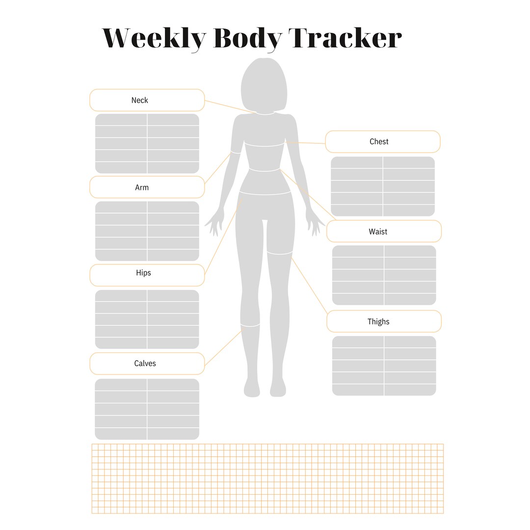Weekly Body Fat Tracker Etsy