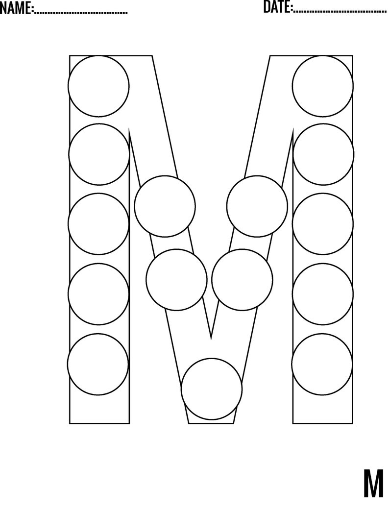 ABC Dot Markers Activity Work Sheets 53 Pages Etsy