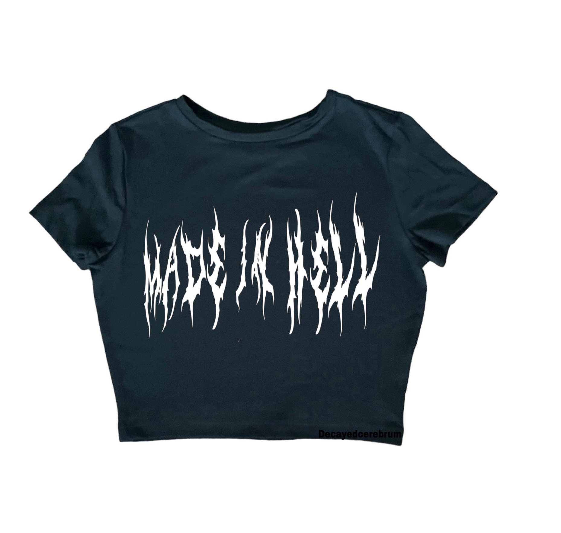 Made in Hell Baby Tee (women's Tight Fitting Crop Shirt