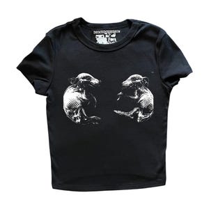 fetal pig baby tee (womens cropped tight fitting shirt)