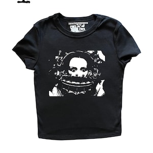 amanda reverse bear trap baby tee/ fitted tank top