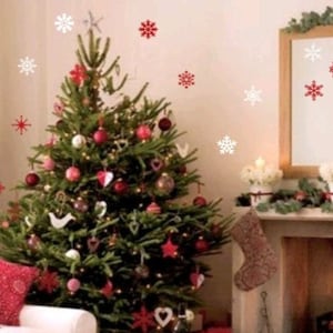 Weihnachten Schneeflocken, Fensterbilder, Weihnachten Fensterbilder, Winter Fensterdeko Abziehbilder, abnehmbare oder permanente Aufkleber