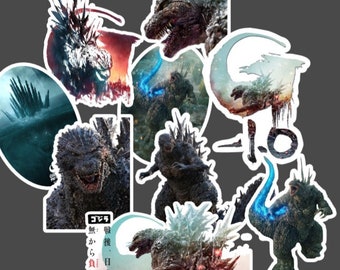 Godzilla Minus One Movie, Godzilla -1,  Waterproof/UV Stickers Multi Colour Large or Small set Kaiju Car, Truck, Laptop, Window, Wall etc