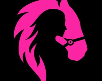 Girl with her Horse!Vinyl Decal for Car, Truck, Window, Trailer, Bumper, Home, Laptop, Walls or wherever!