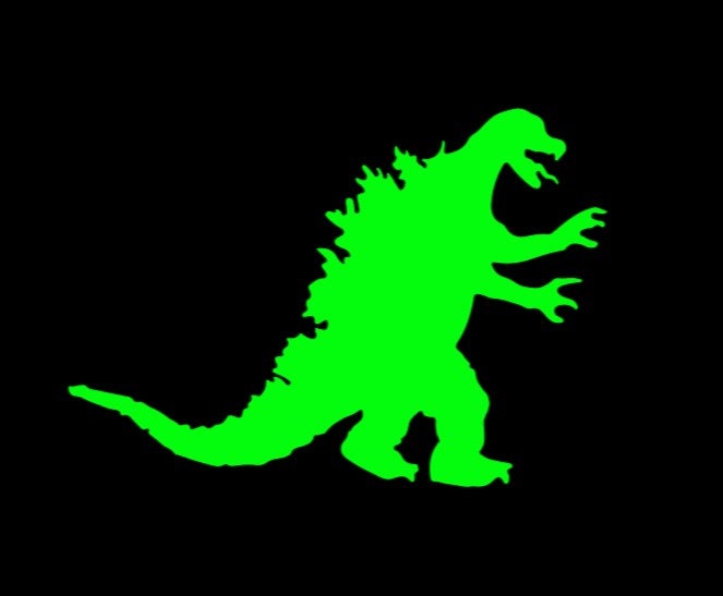 Godzilla Old School Vinyl, Decal, Iron-on,  Multi Colours Kaiju Car, Truck, Window, Wall, Laptop, Game Console, Clothing, or wherever!