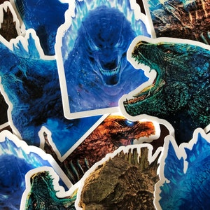 Godzilla Stickers, Colourful Waterproof UV Gloss/matte Vinyl Large