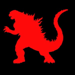 Godzilla Vinyl Decal, Iron-on, Vinyl Decals Permanent, Removable, Holographic, Iron-on,  Kaiju Car, Truck, Window, Wall, Laptop,Clothing etc