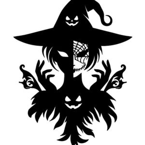 Halloween Witch Fairy vinyl permanent,  removable or window cling for your windows, doors, walls clothing