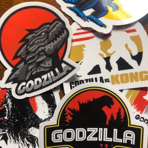 ゴジラステッカー、カラフルな防水UV光沢/マットビニール大小セットステッカー怪獣ノートパソコン、ゲーム機車、窓、壁