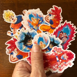 DragonBall Z-stickers, klassieke, weerbestendige of waterdichte UV-mat/glanzende stickers voor console, skateboard, auto, raam, laptop, mobiel enz.