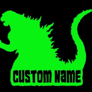 Godzilla Custom Vinyl Decal Personalized, Iron-on, HTV,  Multi Colours Kaiju Truck, Window, Wall, Laptop, Clothing, wherever!