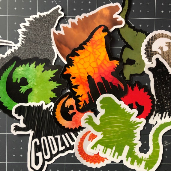 Godzilla Stickers, Colour Waterproof UV Gloss/matte Vinyl Decal Small or  Large Stickers Kaiju for Laptop, Game Console Car, Window, Wall 