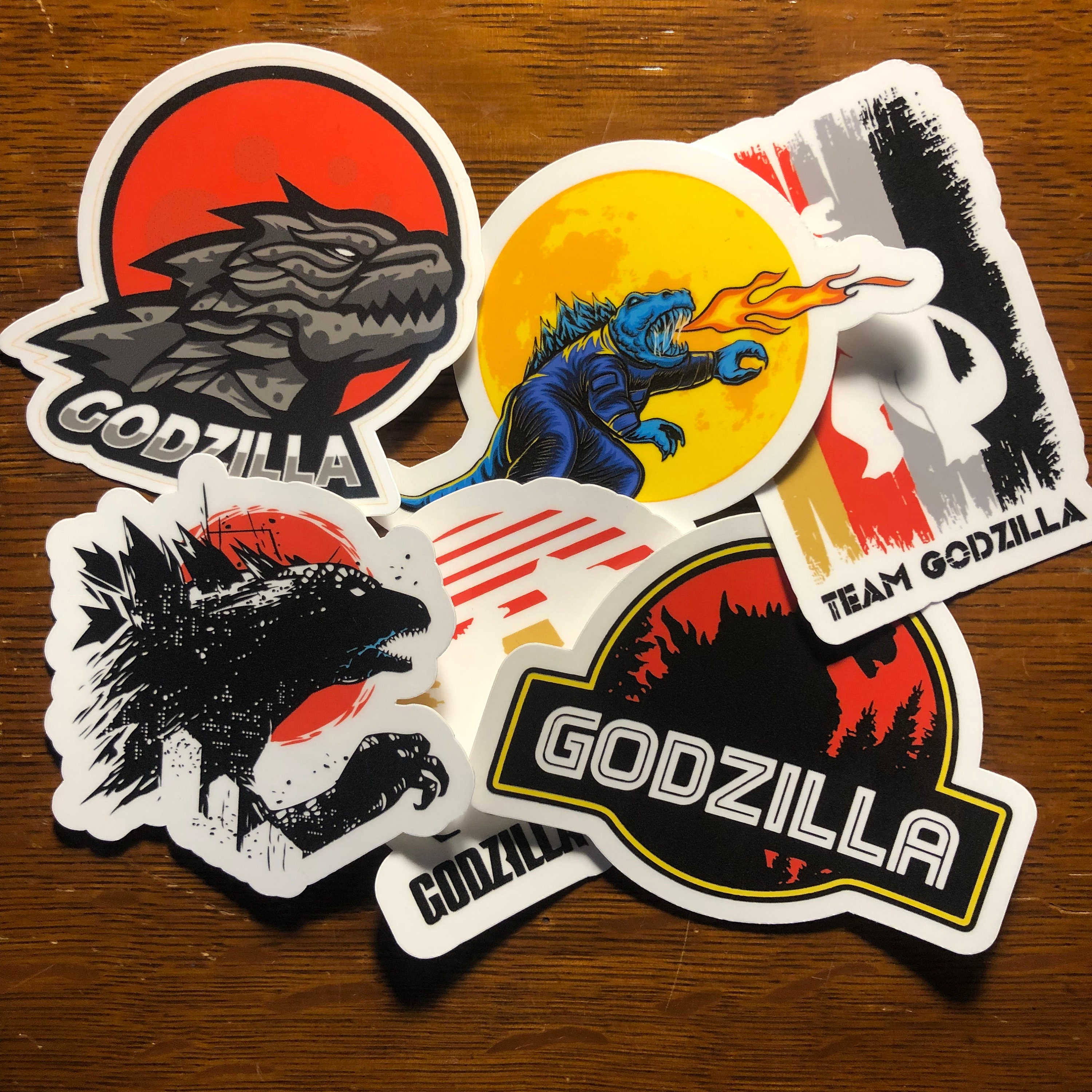 Godzilla Stickers, Colourful Waterproof UV Gloss/matte Vinyl Large or Small  Set Stickers Kaiju Laptop, Game Console Car, Window, Wall 