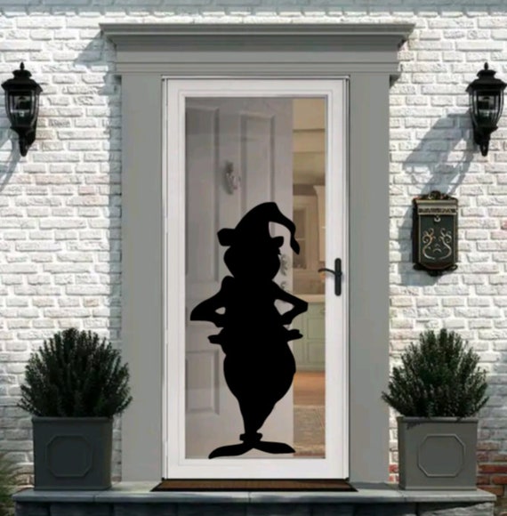 Der Grinch. Grinch Who Stole Weihnachten, Grinch Fun Fenster-Dekor Fensterbild, entfernbarer Aufkleber oder permanenter Aufkleber Wände, Fenster, Türen usw