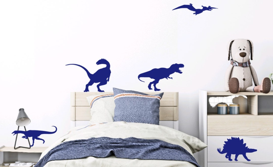 Dinosaur Vinyl XL Wall Decals, Five Dinos, Extra Large All Decals for