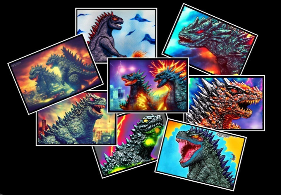 Godzilla Stickers, Colourful Waterproof UV Gloss/matte Vinyl Large or Small  Set Stickers Kaiju Laptop, Game Console Car, Window, Wall -  Israel