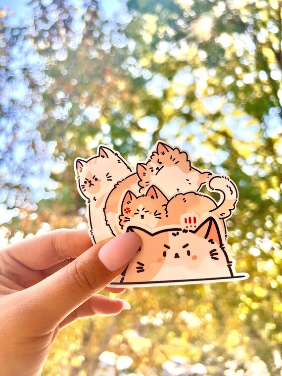 Grumpy Cat Sticker | Waterproof Vinyl Decal, Laptop, Planner