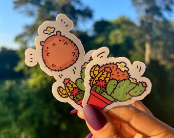 Vinyl Hedgehog Sticker/Hedgehog Sticker/Pack of 2/Animal Stickers/Gift for Hedgehog Lovers/Hedgehog Planner Stickers/Journal Stickers/Cute