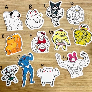 Gym Stickers/Muscle Mommy/Muscle Daddy/Weatherproof/Fitness Sticker/Waterbottle Sticker/Weightlifting/Exercise Sticker/Motivational Stickers