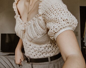 Crochet Top Bustier Ava Pattern - Etsy