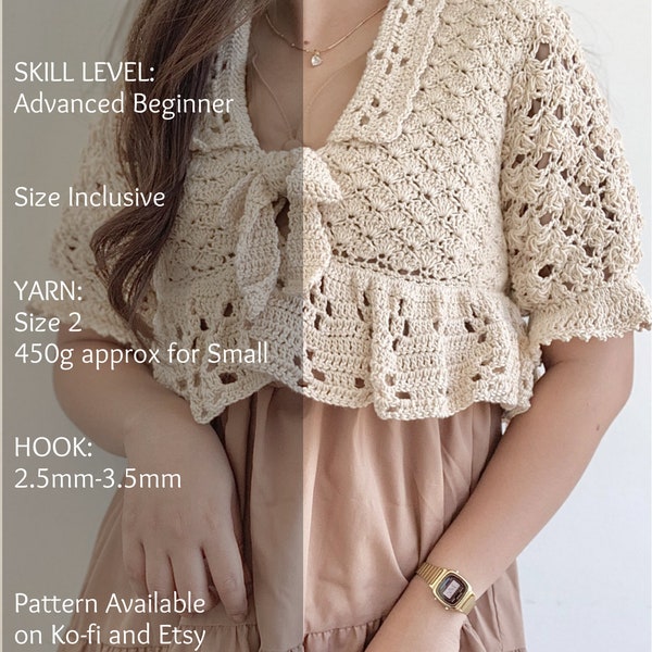 Yulia Top Crochet Pattern