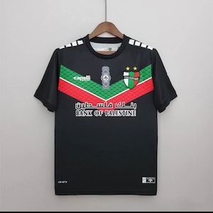 Czarna koszulka piłkarska Palestine zdjęcie 1