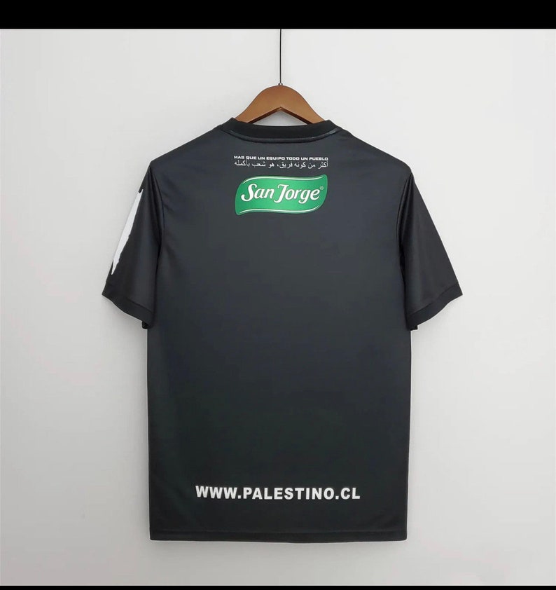 Palestina voetbalshirt zwart afbeelding 2