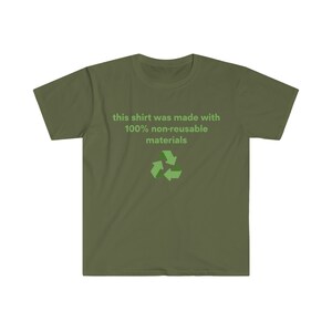 Non-reusable Materials shirt, funny shirt, satire shirt, sarcastic shirt, gag gift, offensive shirt, rude shirt, humor shirt, activist shirt