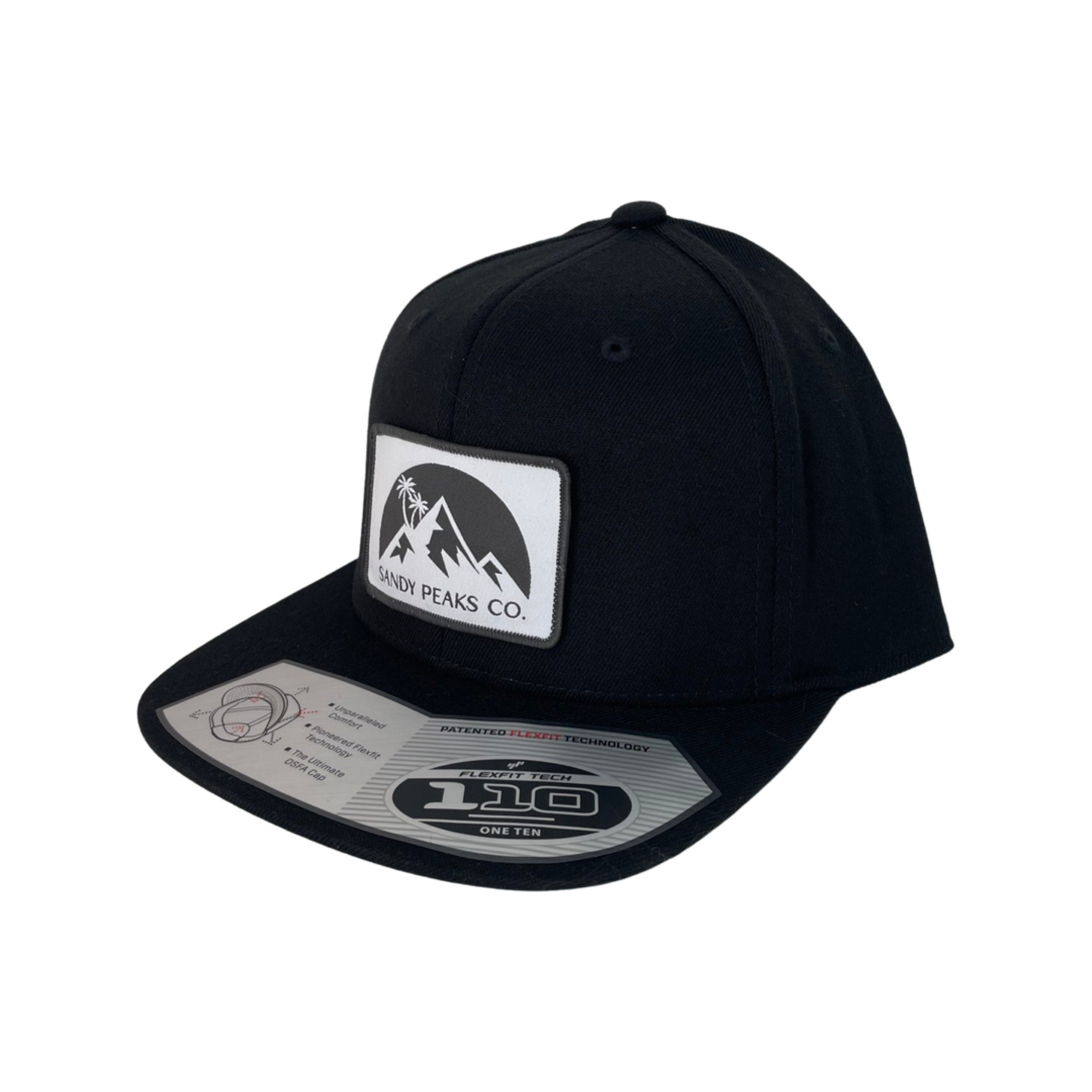 Sandy Peaks Snapback Flexfit 110F Flat Brim Hat Black - Etsy