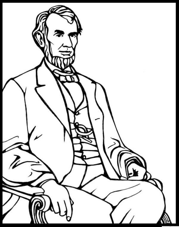 Abraham Lincoln Coloring Page