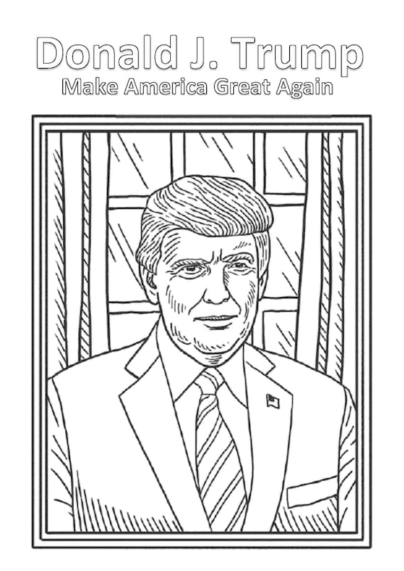 ドナルド・トランプの塗り絵 - Etsy 日本