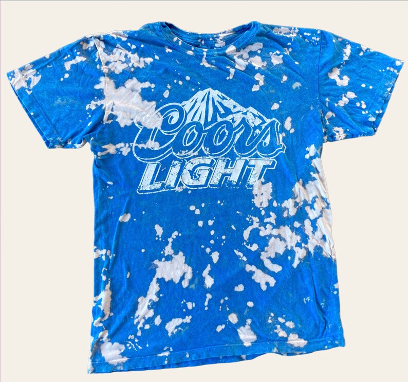Coors Light Bleached Tshirt Etsy