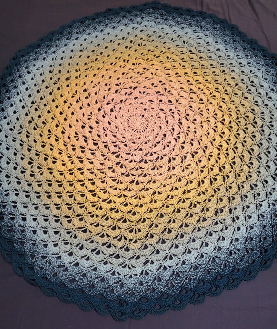 Crochet Lotus Flower Blanket