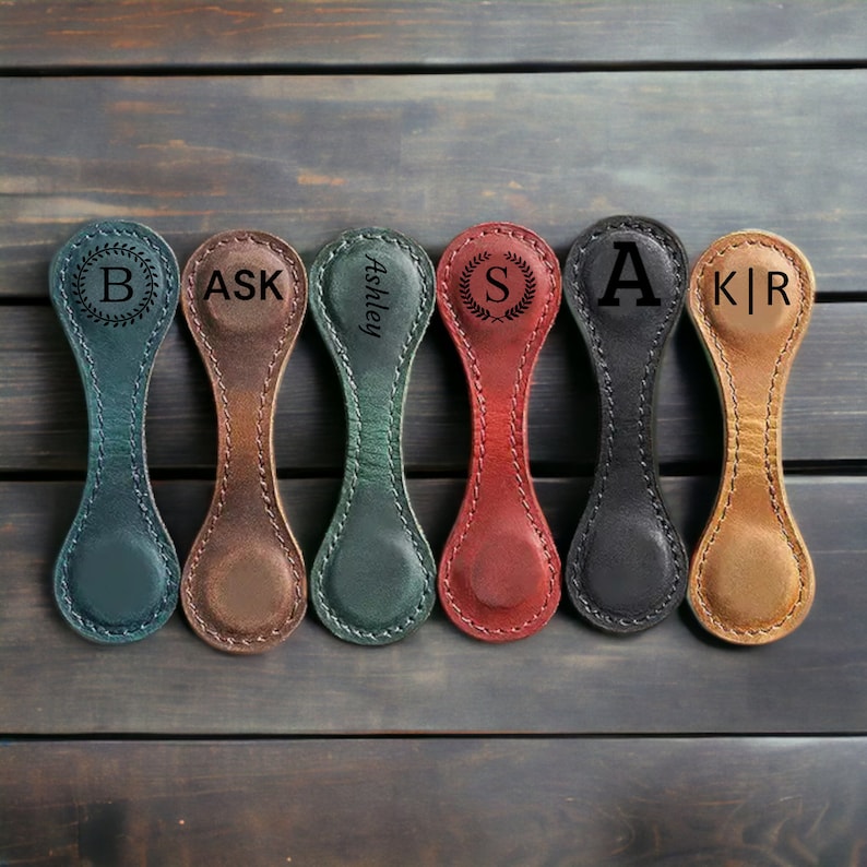Leather magnet bookmarks