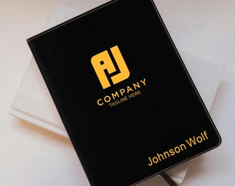 Personalized Business Portfolio, Custom Leather Portfolio, Portfolio With Zipper, Personalized Padfolio, Business Gift, Company Gift