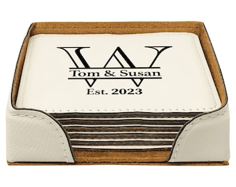 Personalized Coasters, Drink Coaster, Wedding gift for Couple, Custom Anniversary Gifts, Bar Coasters for Drinks, Housewarming Gifts