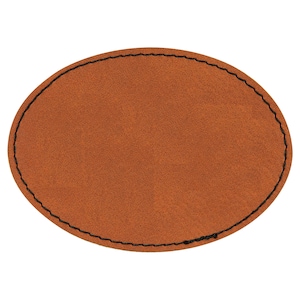 Blank Leder Hut Aufnäher, Oval Laserable Kunstleder Aufnäher mit Kleber, Glowforge Laser Zubehör, Kunstleder, 25er Pack