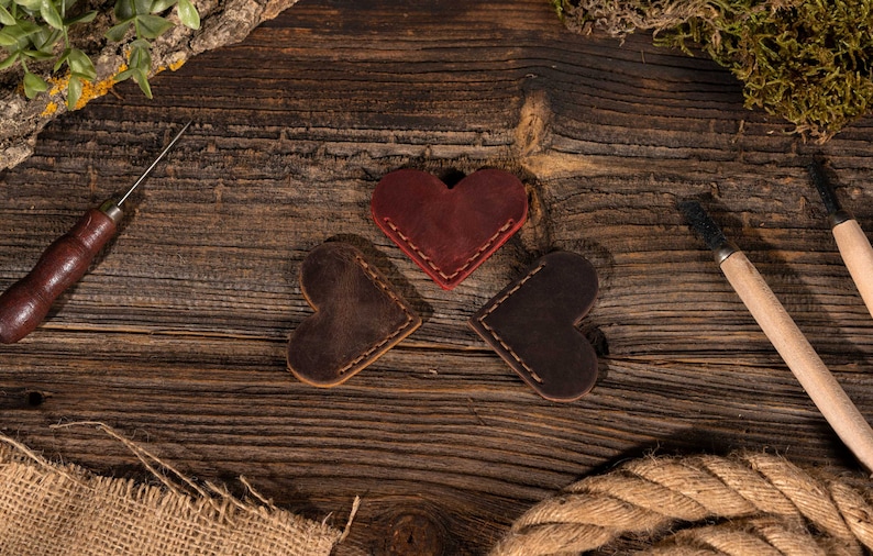 Personalized Premium Leather Heart Bookmark,Custom Bookmark, Leather Heart book mark, Reader gift, gift for him, gift for her, mens gift image 10