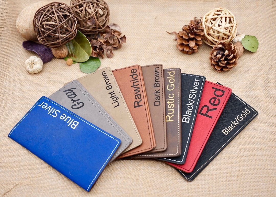 Personalized Checkbook Cover, Customized Leather Check Book Holder