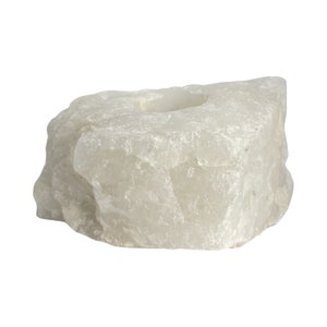 Clear Quartz Candle Holder - C