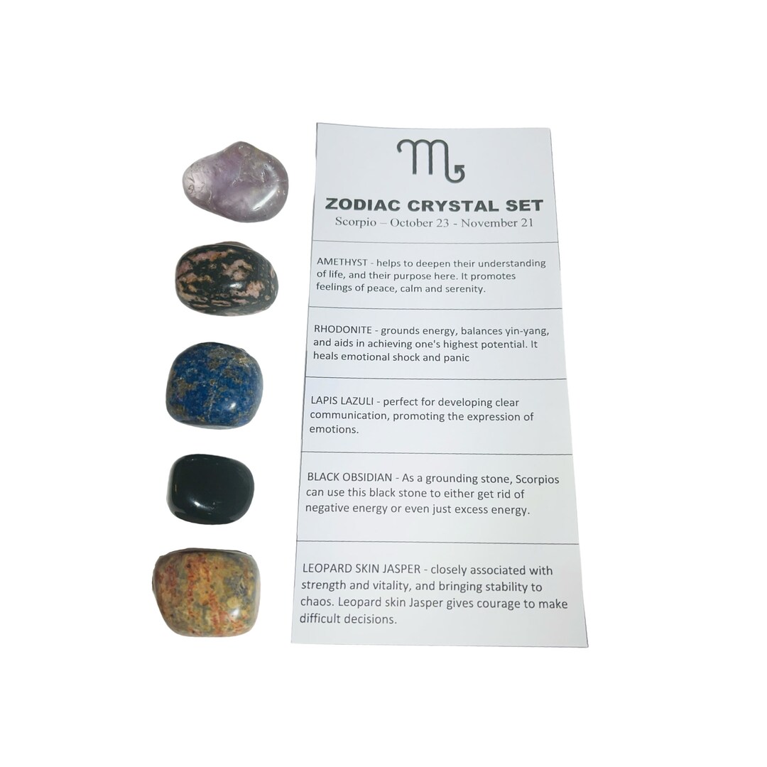 Zodiac Crystal Set SCORPIO - Etsy