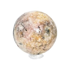 Rare Pink Amethyst Druzy Sphere with Stand - C