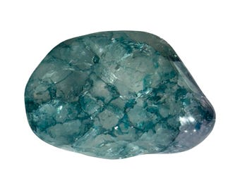 Green Crackle Quartz - Tumbled Stone - A