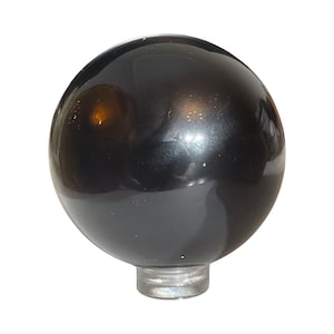 Schwarze Obsidian-Kugel - Inklusive Ständer - C