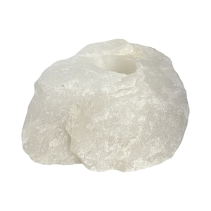 Clear Quartz Candle Holder - W