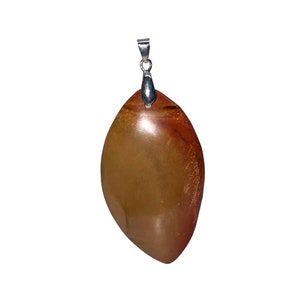 Ocean Jasper Pendant - Black Cord Necklace Included - A