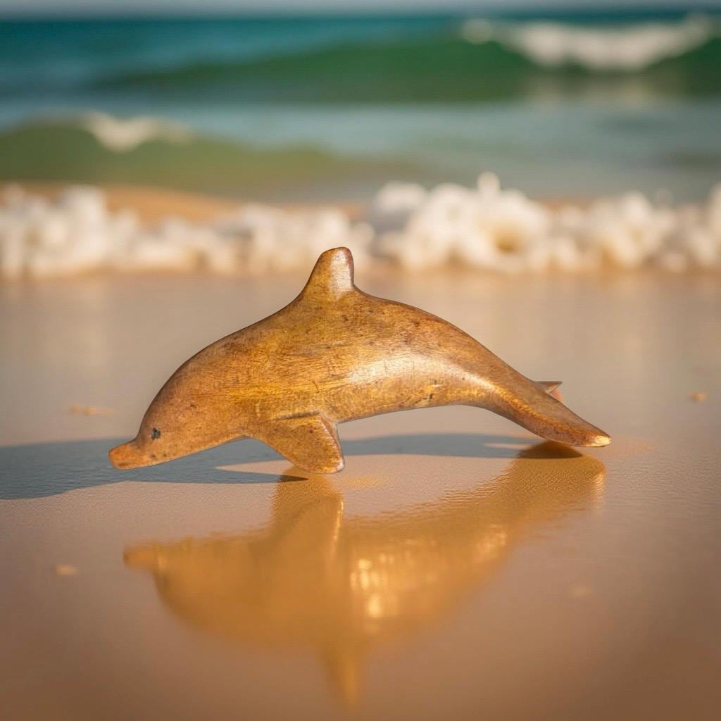 木製イルカ - A - Etsy 日本